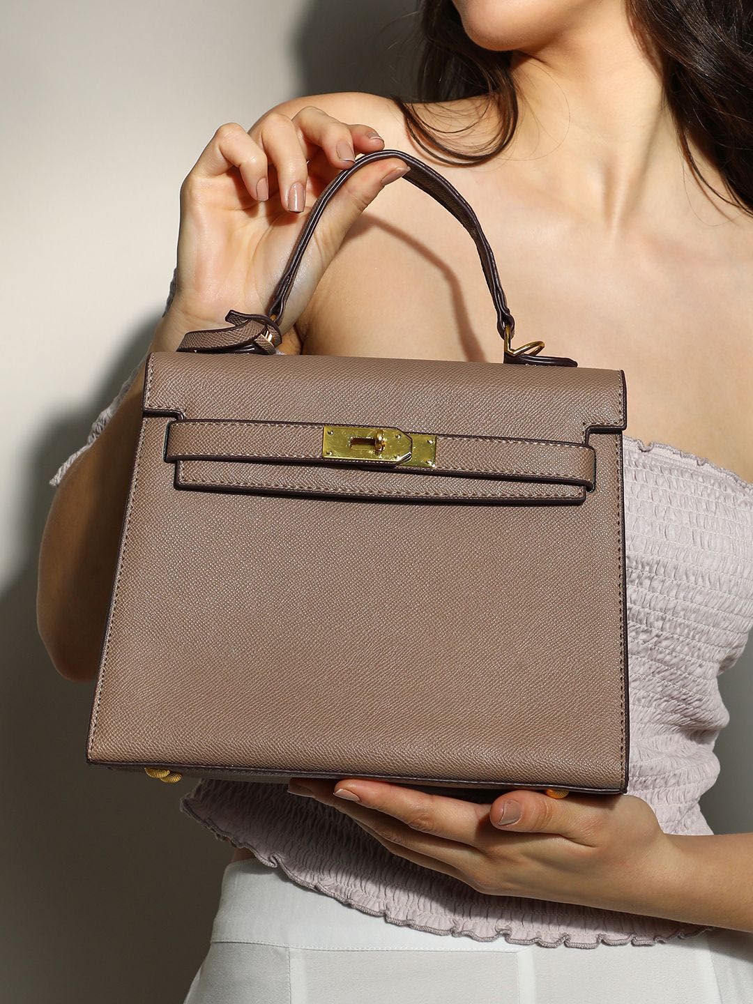 HAUTE SAUCE by Campus Sutra Leather Structured Sling Bag-picture-21