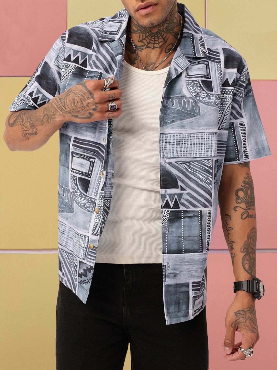 WROGN Urban Edge Printed Relaxed Fit Shirt-picture-10