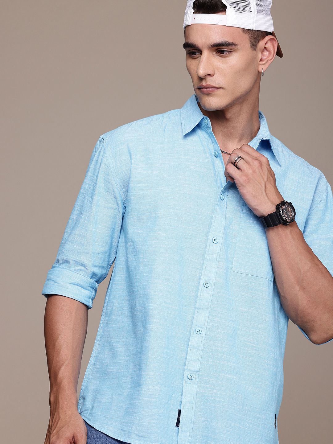 The Roadster Life Co. Pure Cotton Opaque Relaxed Fit Casual Shirt-picture-25