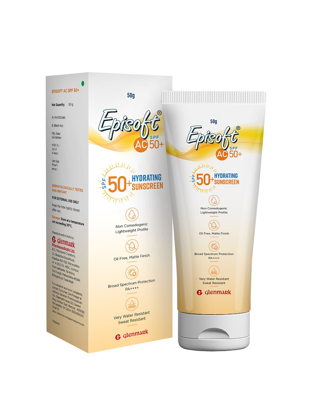 Episoft AC SPF50 Hydrating Lightweight Non-Greasy & Non-Sticky Sunscreen PA++++ - 50g-picture-7