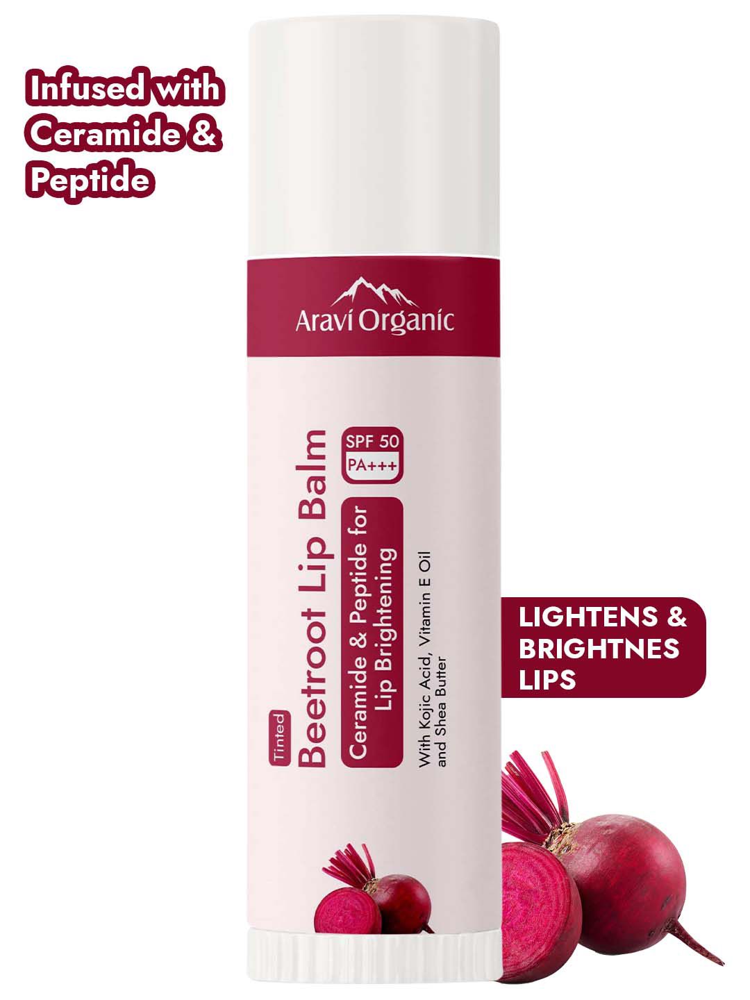 Aravi Organic Tinted Beetroot Lip Balm With SPF 50- 5g-image-10