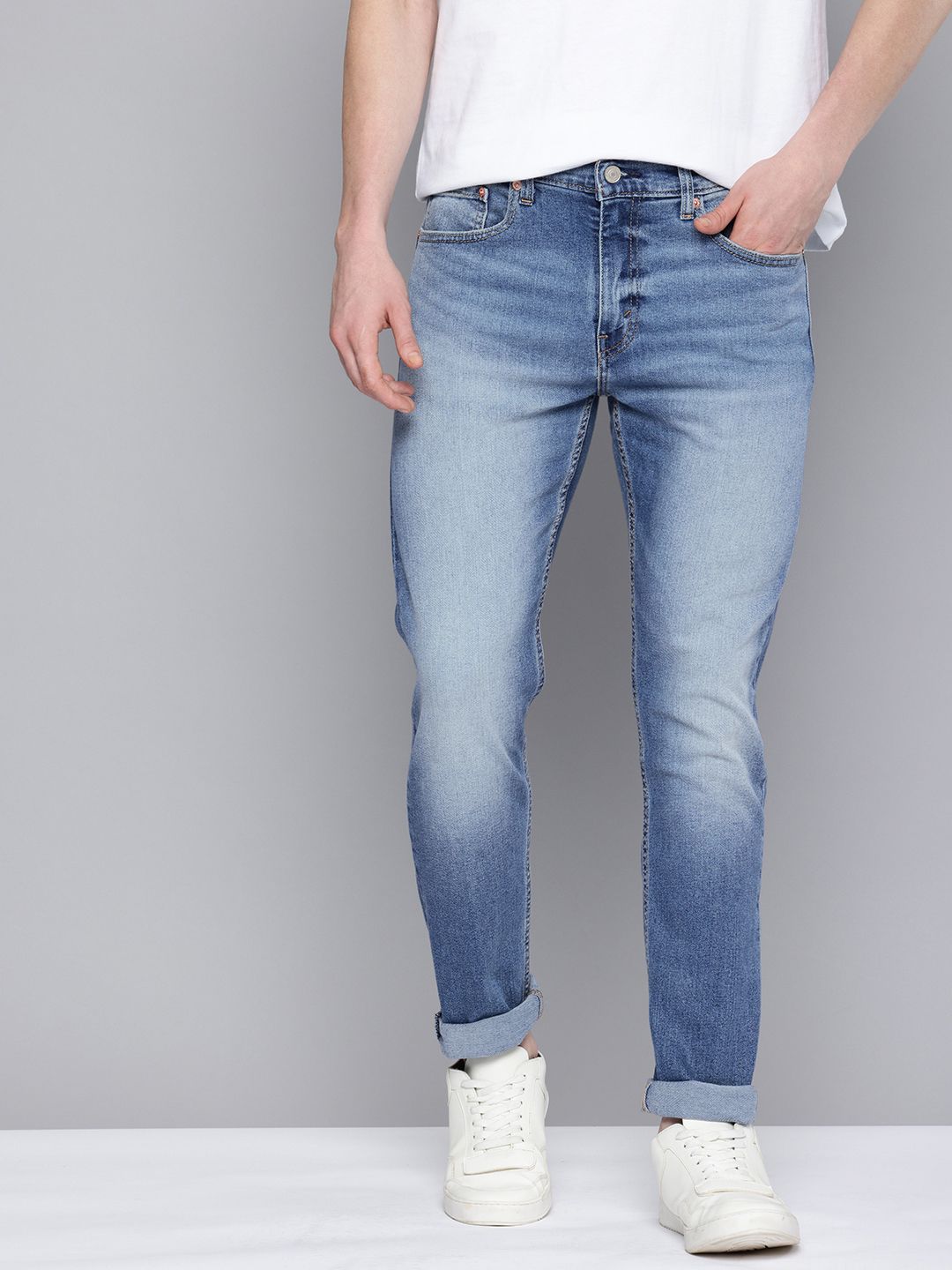 Levis Men 512 Slim Tapered Fit Light Fade Stretchable Jeans-image-36