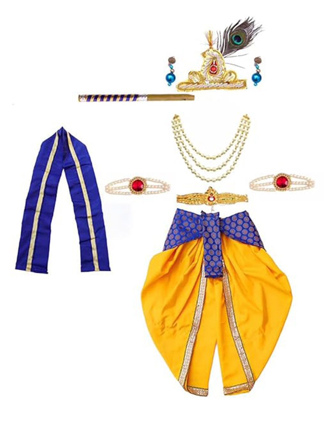 itsmycostume Kids Shree Krishna Costume With Jewellery Set-picture-20