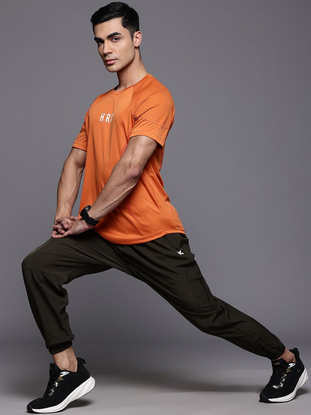 HRX by Hrithik Roshan Rapid-Dry Brand Logo Printed Training T-shirt-image-31