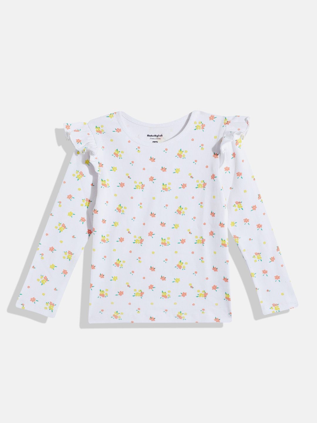 makemyfab Floral Print Ruffles Top-picture-55