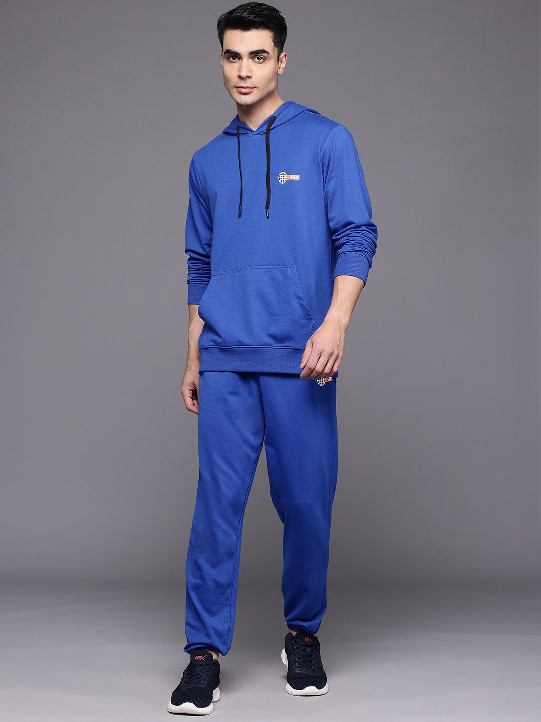 HRX by Hrithik Roshan Brand Logo Printed Hooded Lifestyle Tracksuit-picture-58