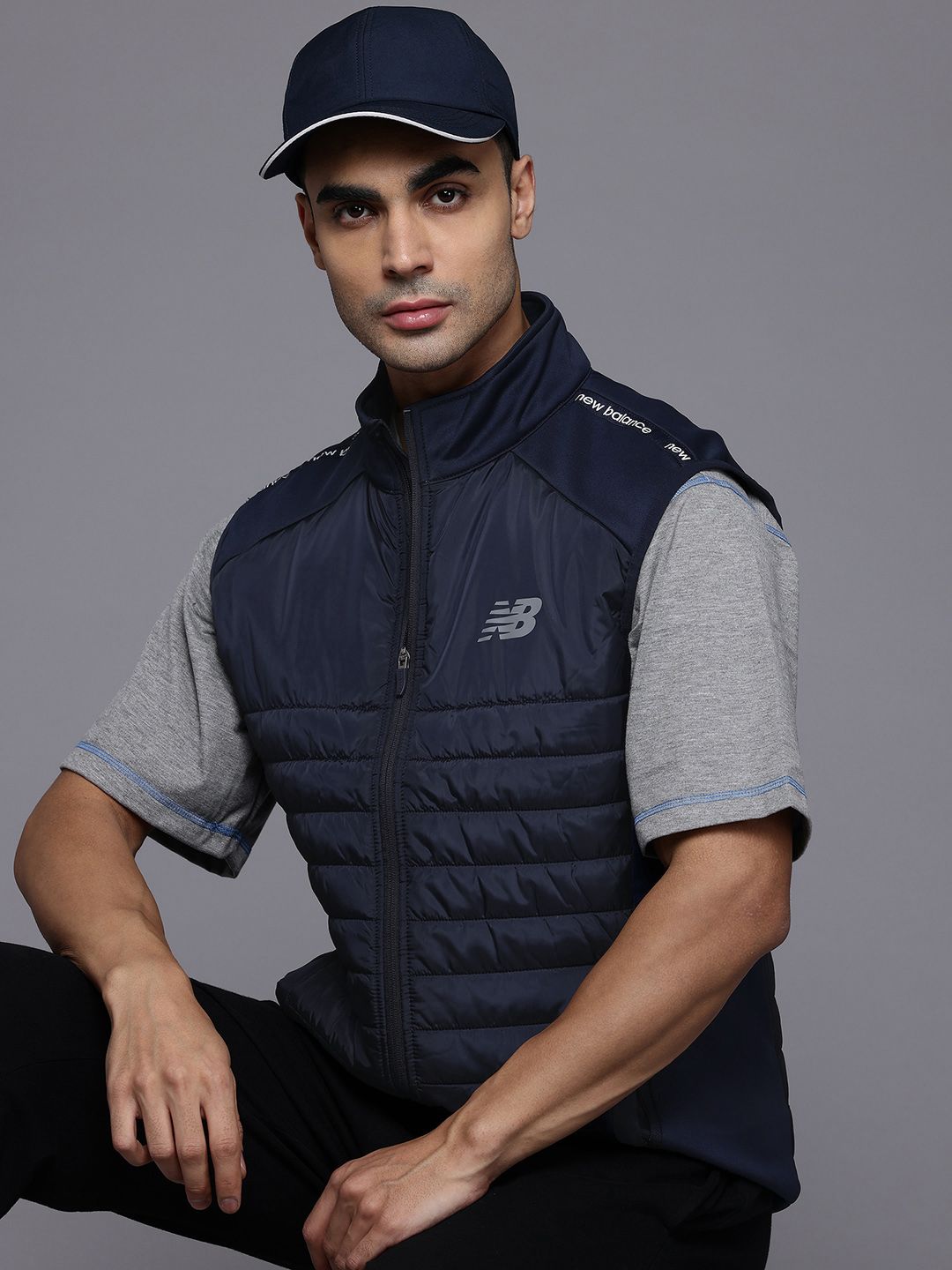 New Balance Mock Collar Padded Gilet Jacket-picture-28