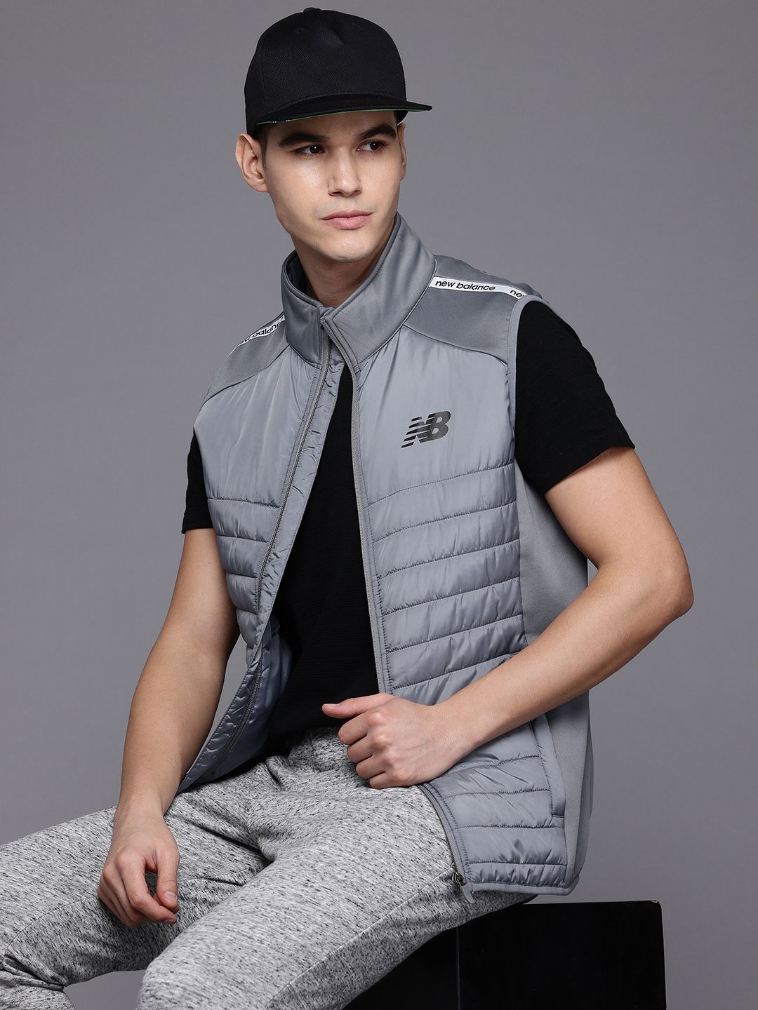 New Balance Mock Collar Padded Gilet Jacket-picture-48