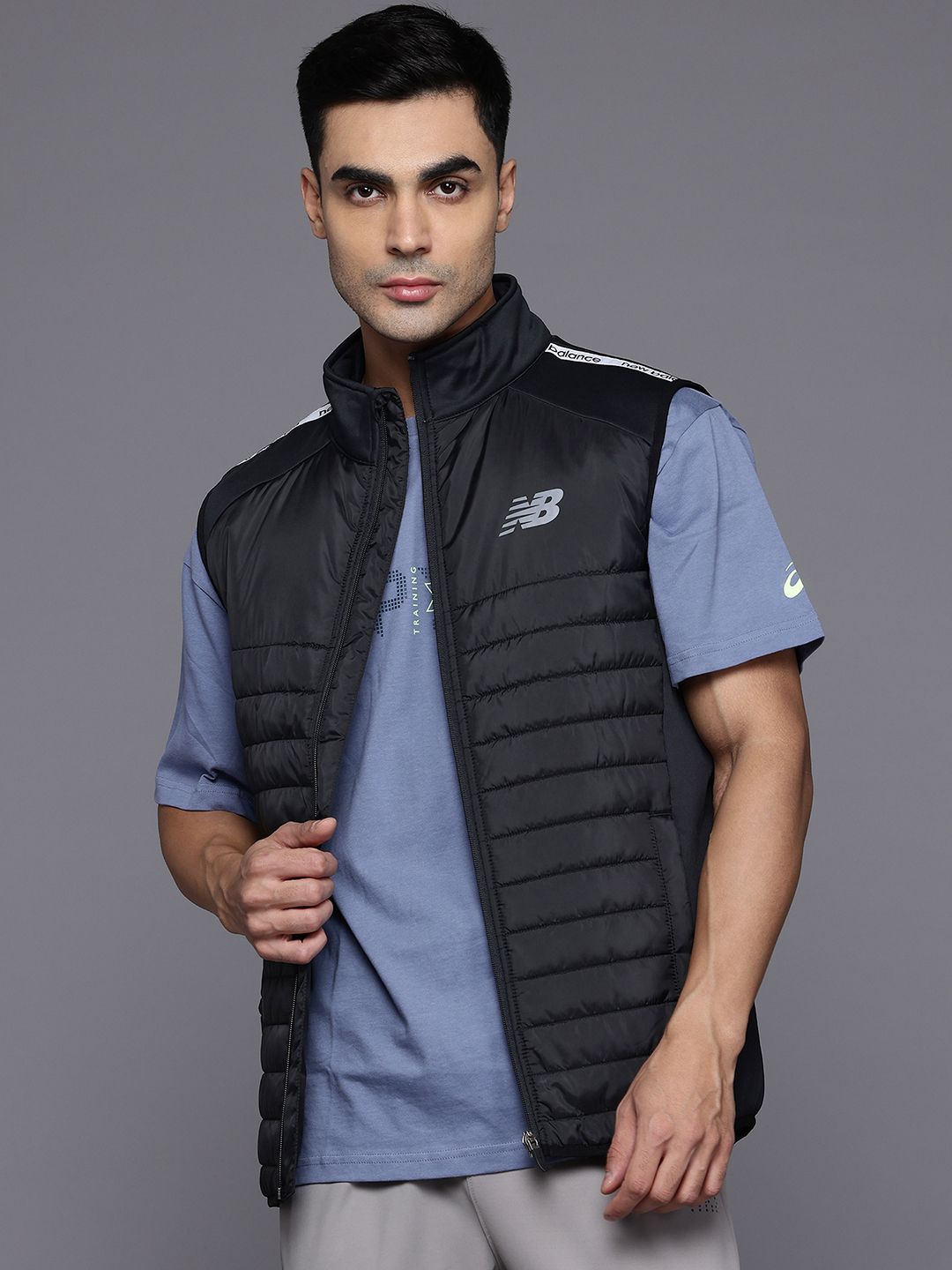 New Balance Mock Collar Padded Gilet Jacket-picture-10