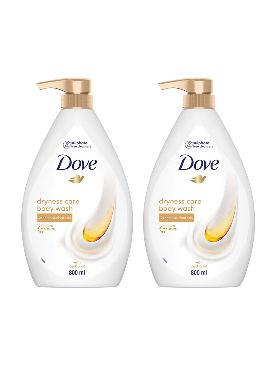 Dove Set Of 2 Dryness Care Body Wash with Jojoba Oil for Moisturised Skin - 800ml Each-picture-27