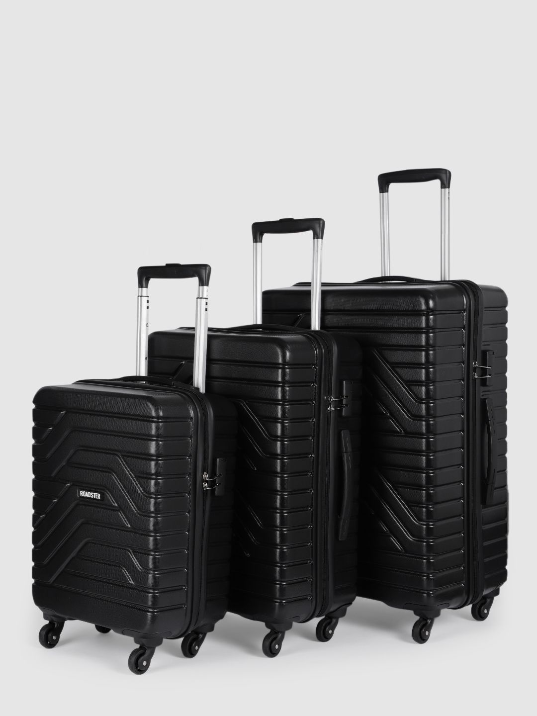 Roadster Unisex NEXO Set of 3 Hard Sided Trolley Suitcases - Cabin, Medium & Large-picture-18