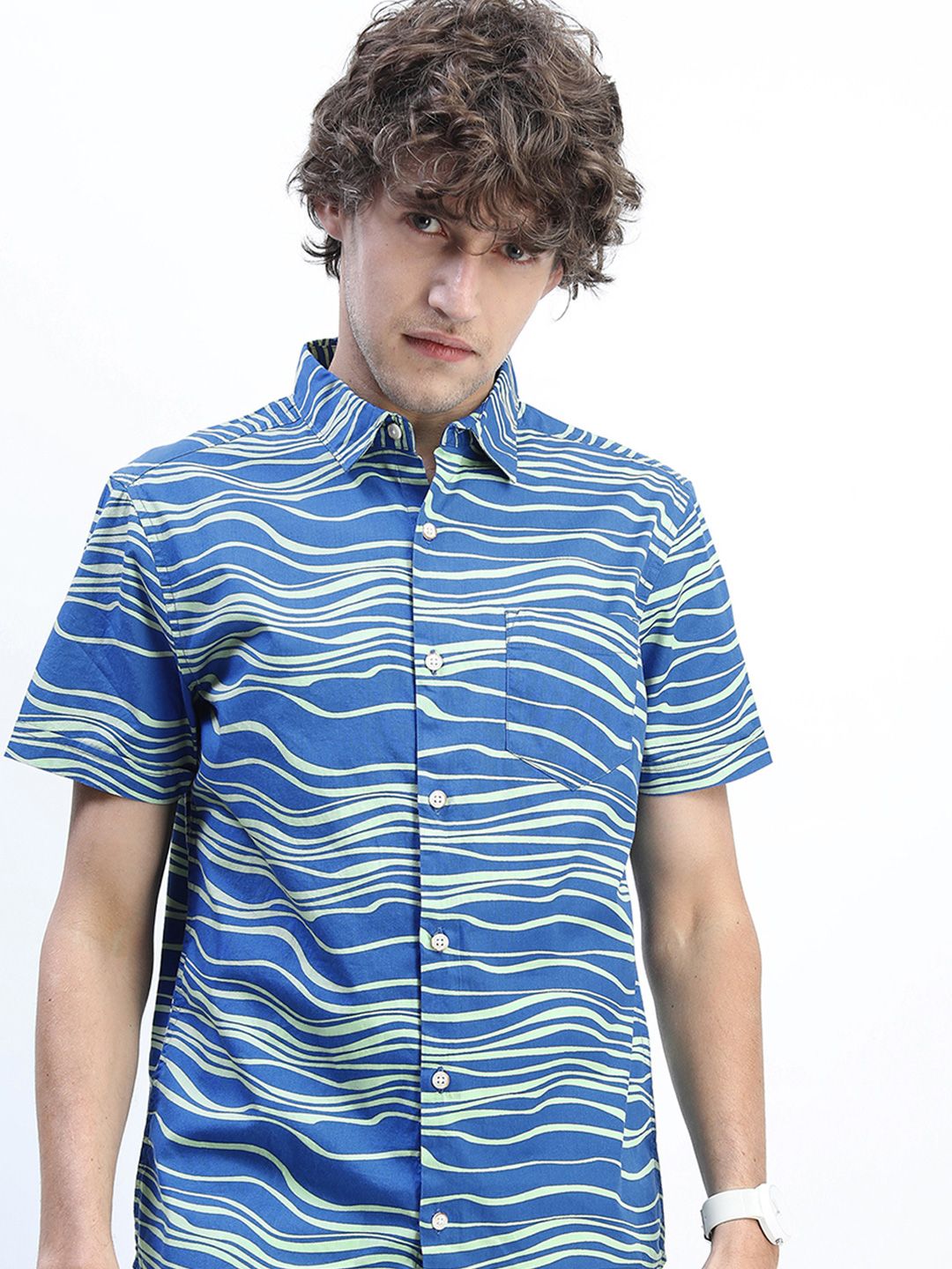 HIGHLANDER Men Slim Fit Opaque Printed Casual Shirt-picture-10
