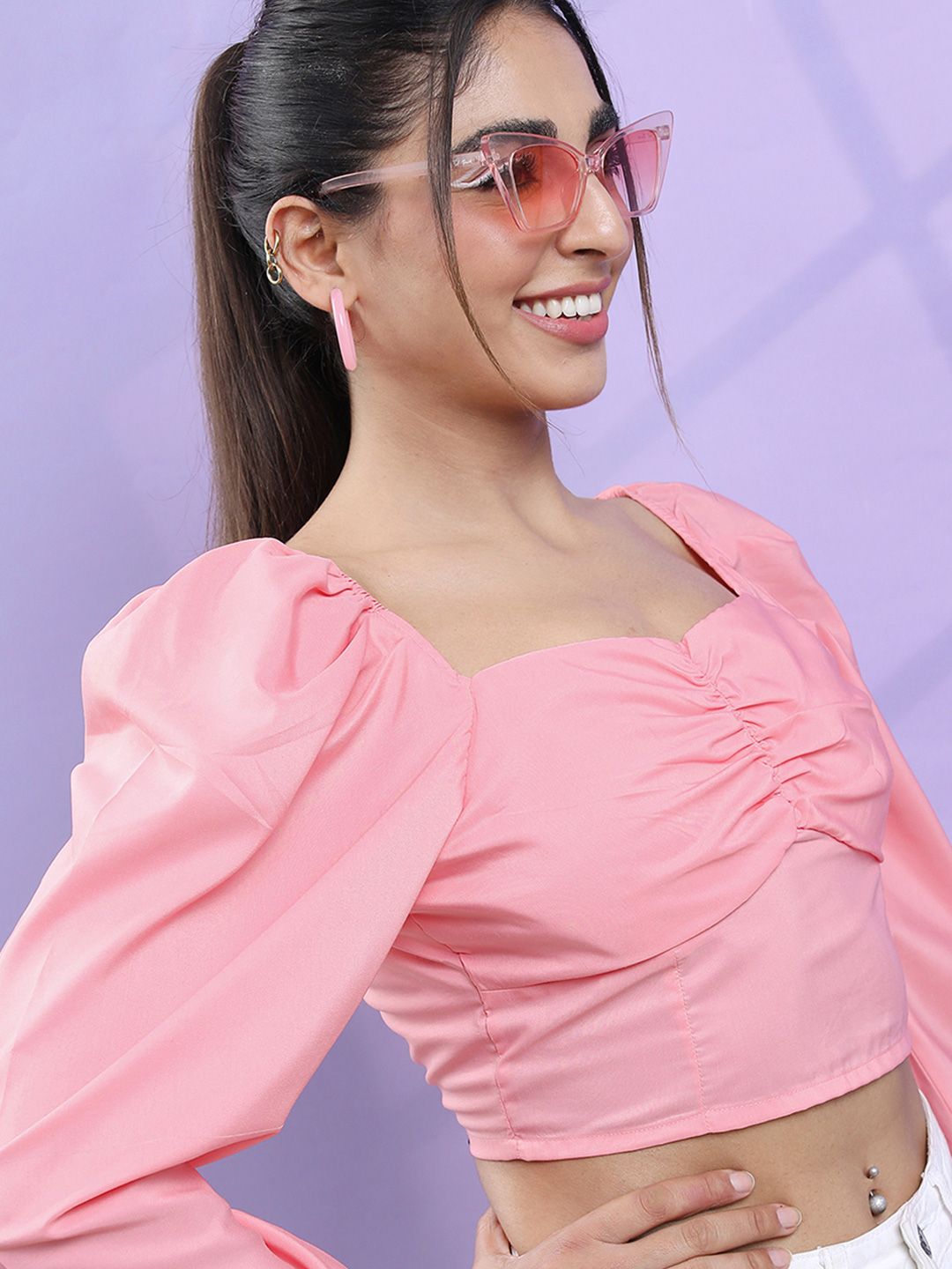 Tokyo Talkies Sweetheart Neck Top-picture-30