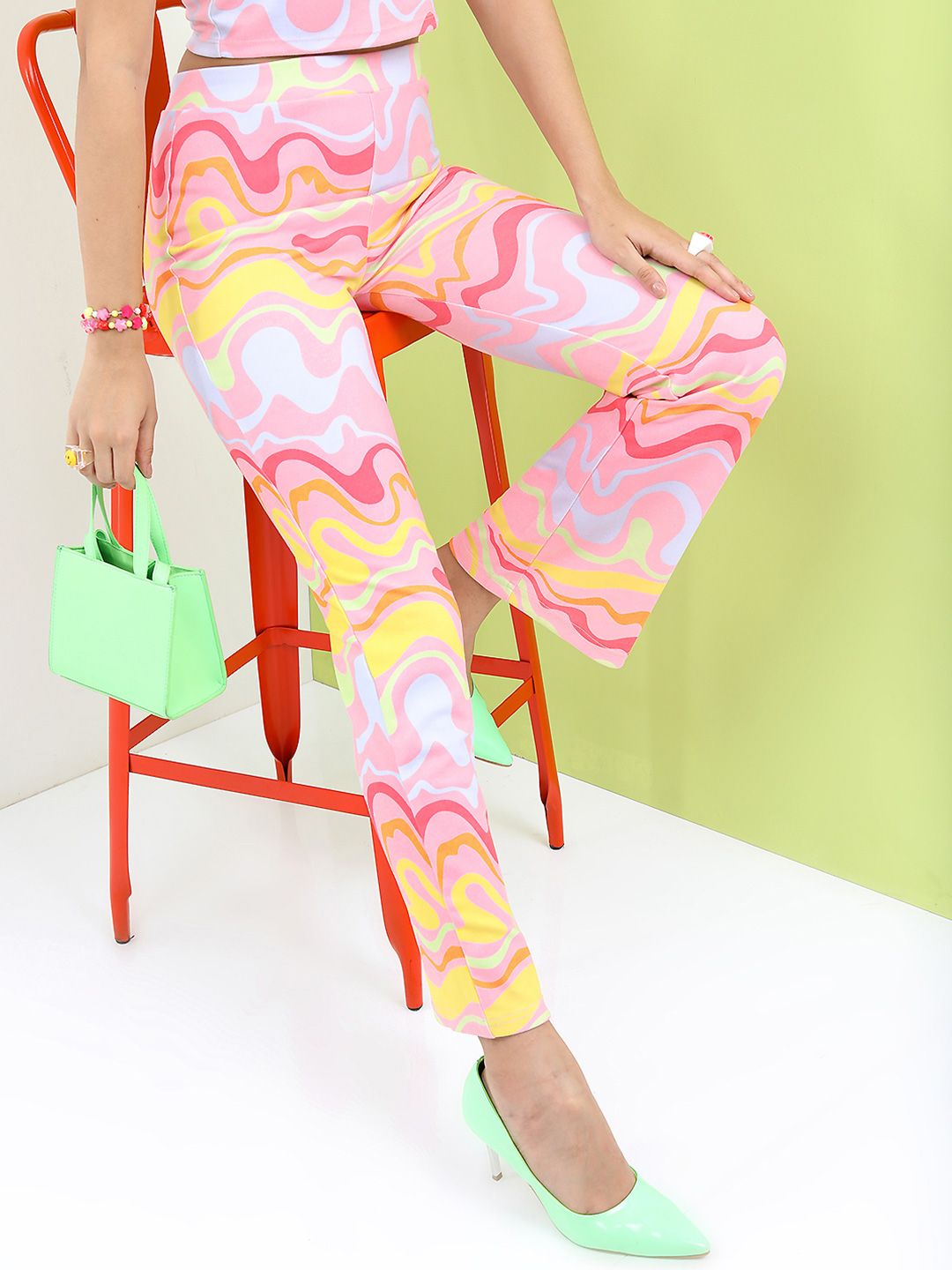 Tokyo Talkies Women  Print or Pattern Printed Slim Fit Trousers-image-44