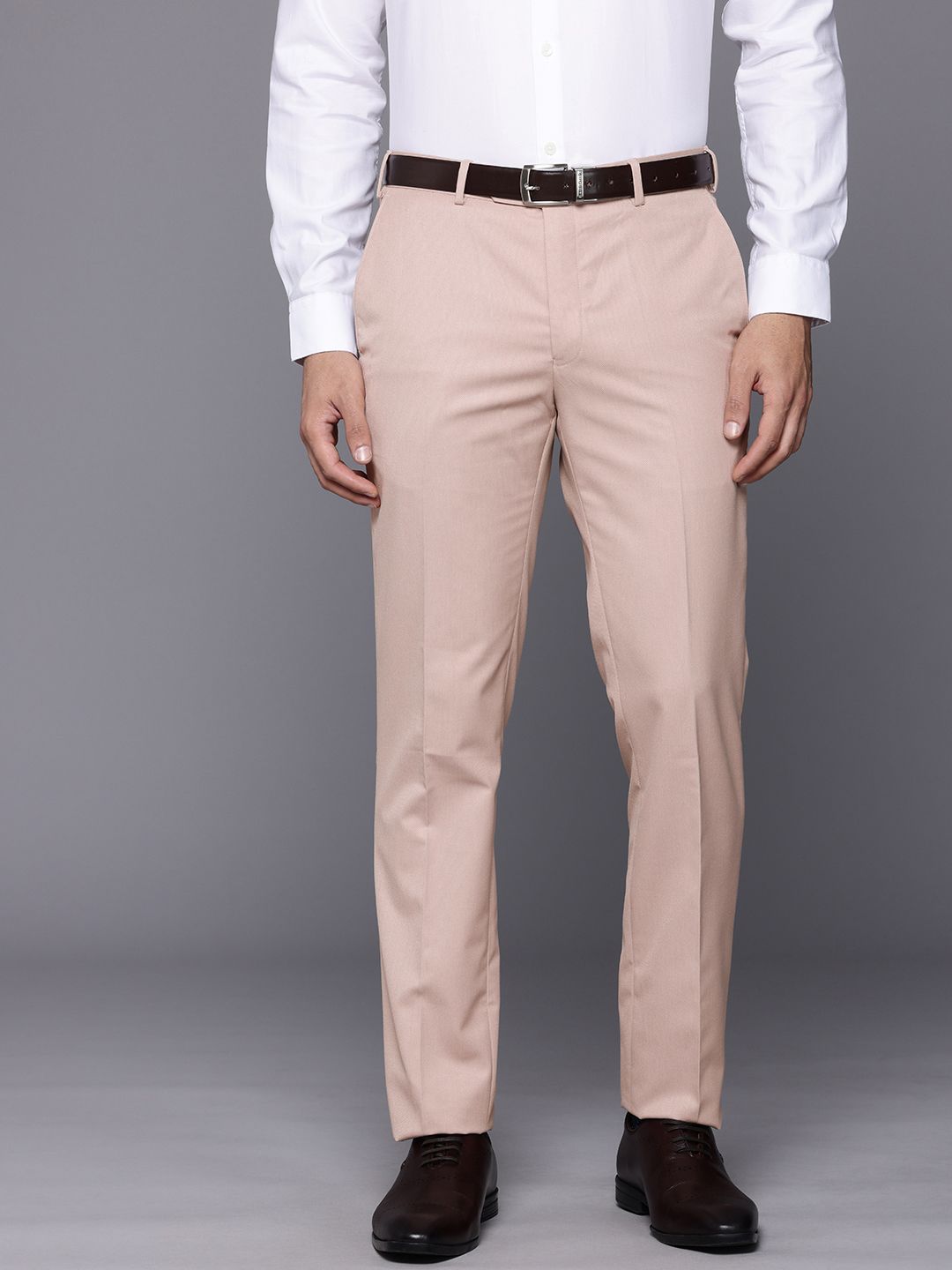 Raymond Men Textured Slim Fit Formal Trousers-picture-20