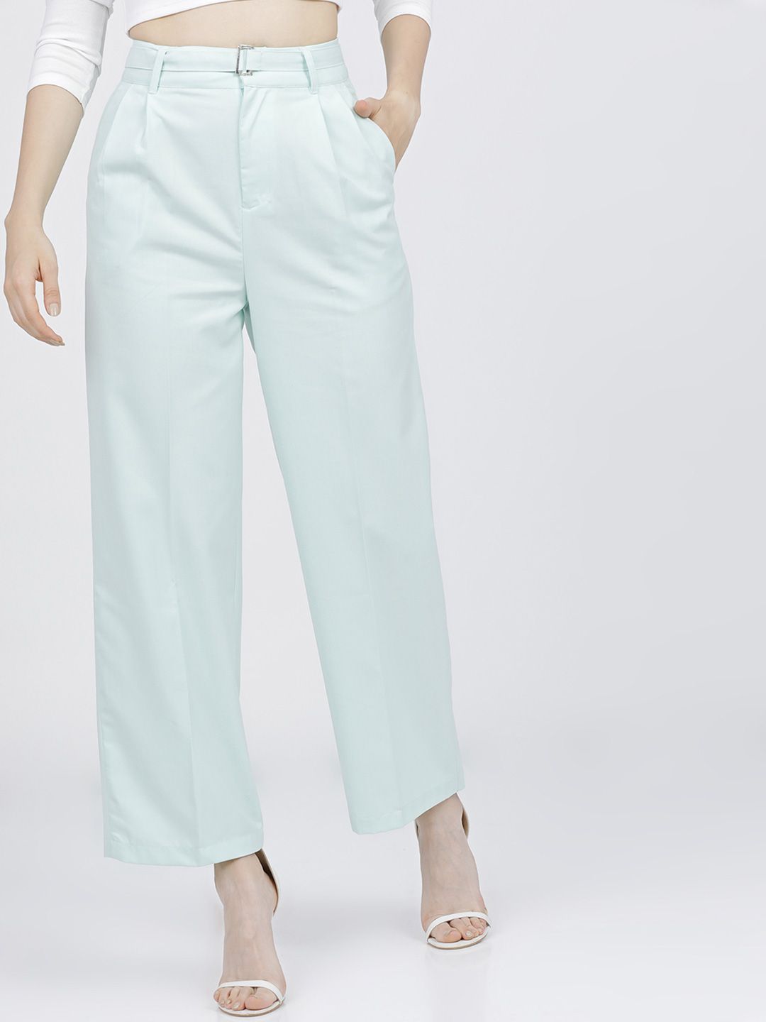Tokyo Talkies Women Flared High-Rise Wide Leg Trousers-picture-32
