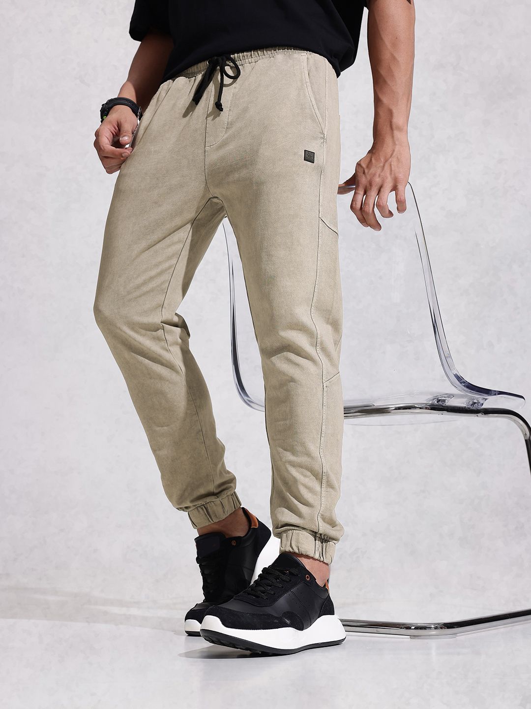 WROGN Men Washed Effect Joggers-picture-37