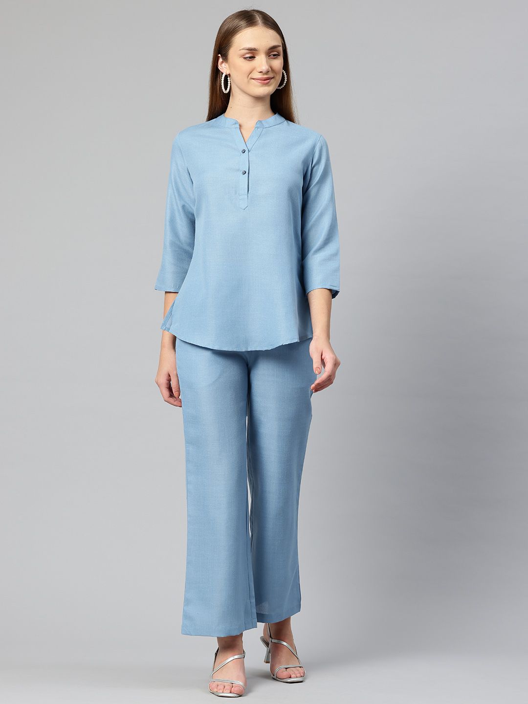 Cottinfab Mandarin Neck Top with Trouser-picture-37