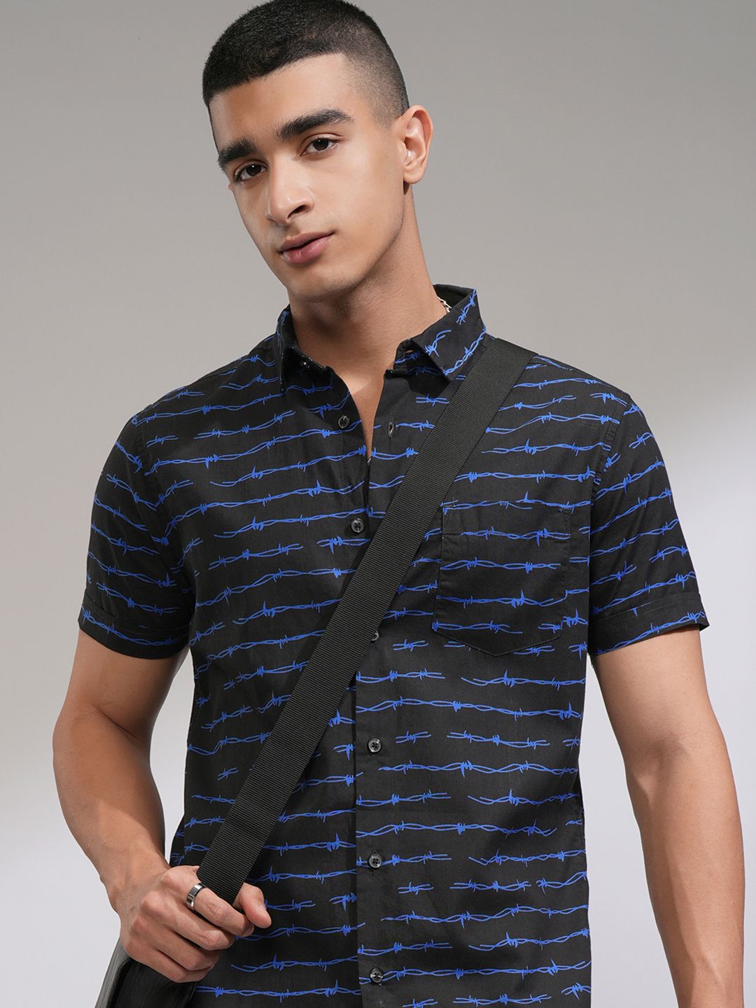 HIGHLANDER Men Printeds Striped Slim Fit Shirt-image-29