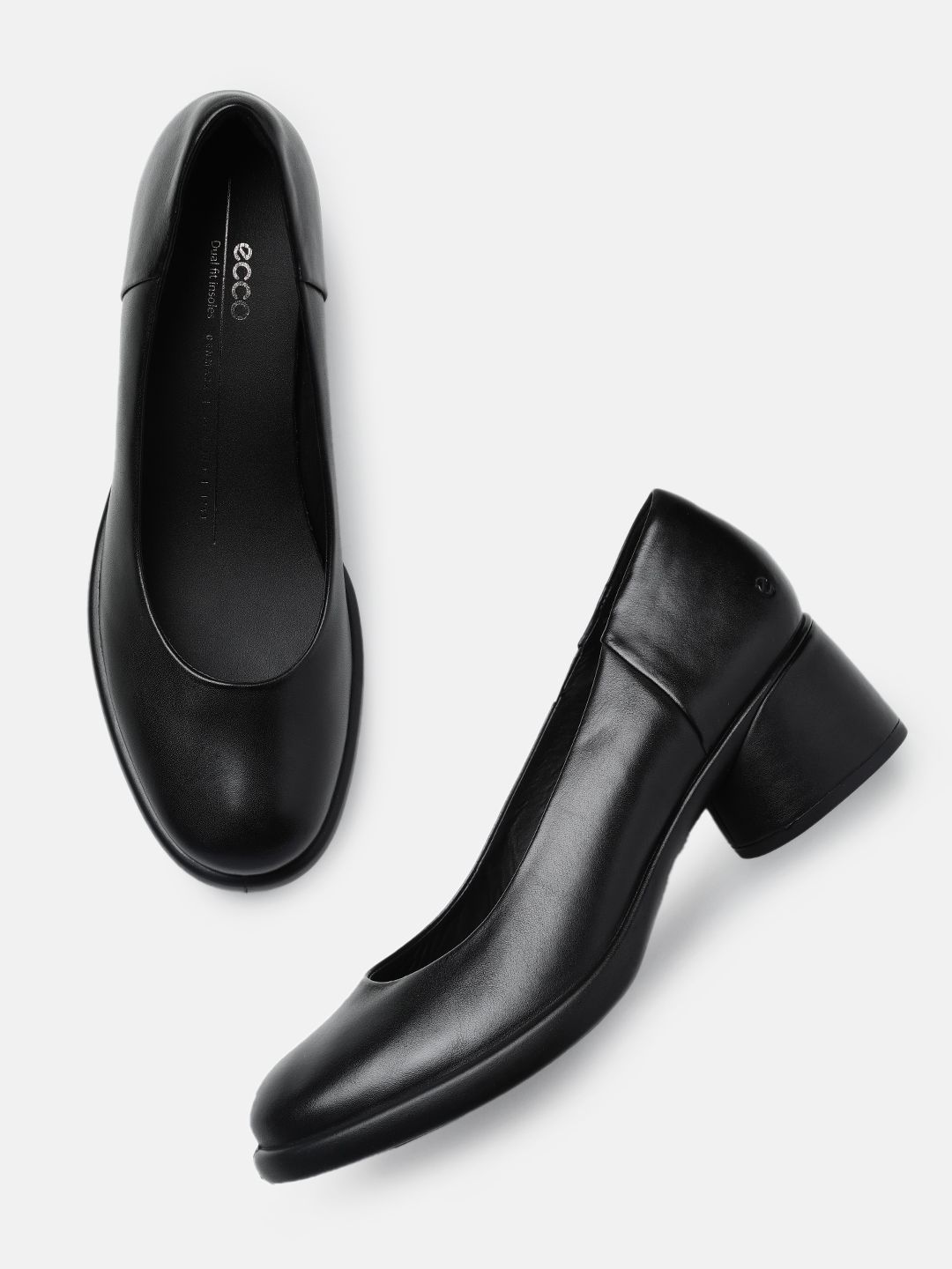 ECCO Leather Work Block Pumps-picture-37