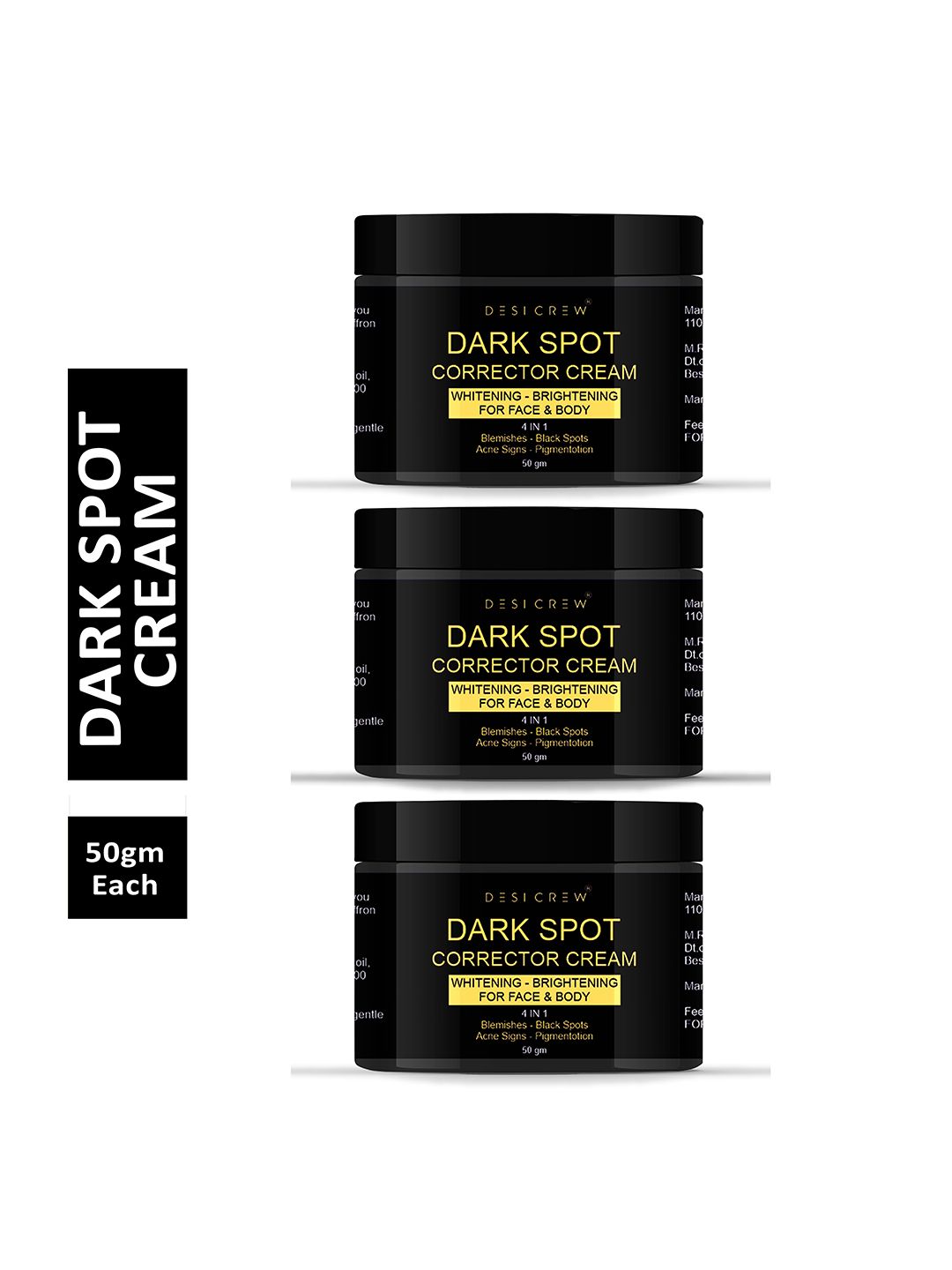 Desi Crew Set Of 2 Dark Spot Corrector Cream With Almond Oil-50g Each-image-26