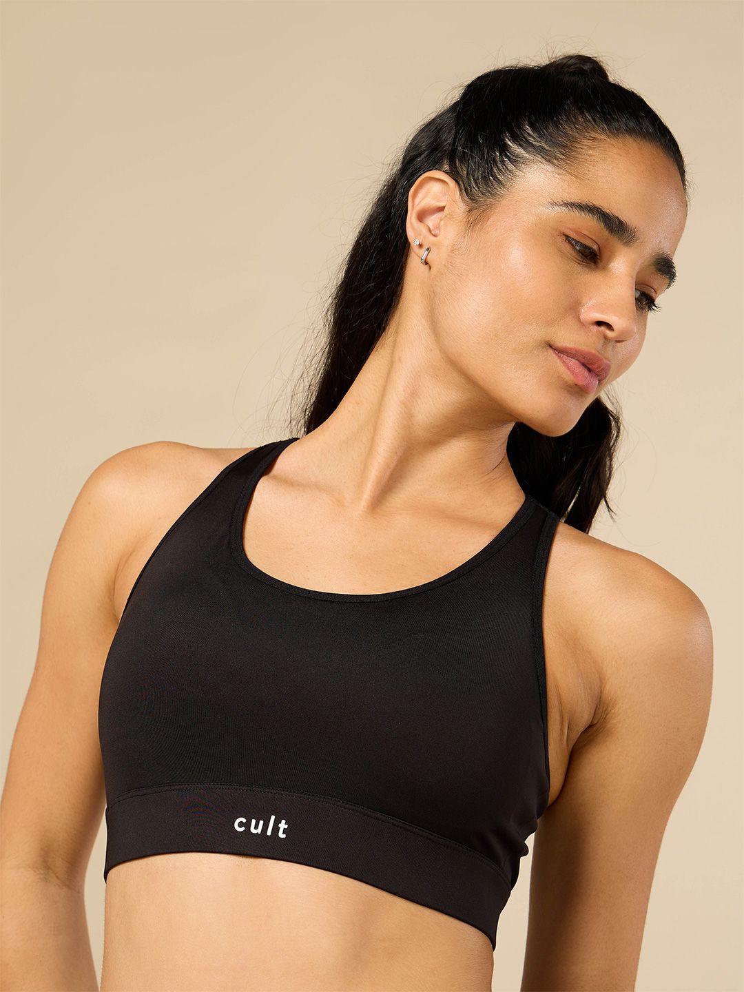 CULT Full Coverage Removable Padding High Support Workout Bra- Moisture Wicking-image-22