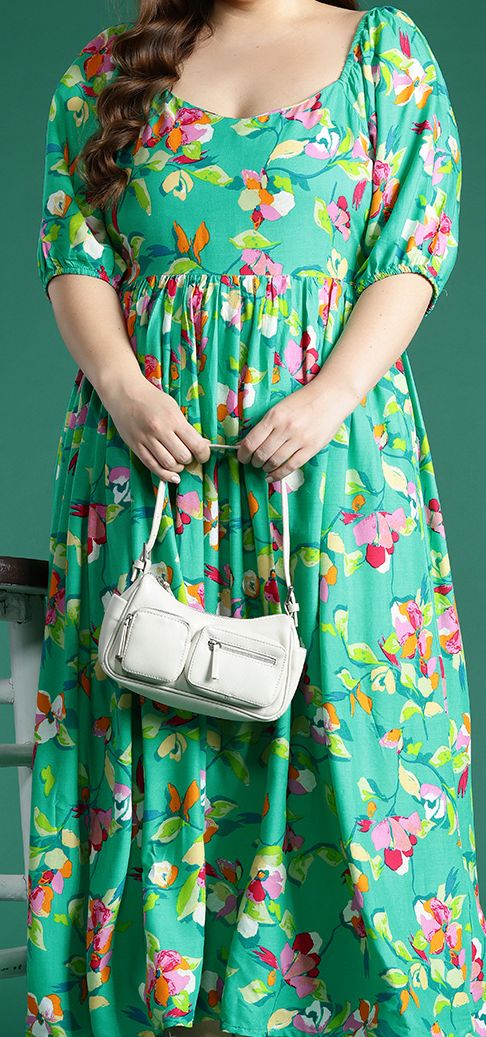 Buy DressBerry Curve Plus Size Floral Fit & Flare Dress - Dresses for Women  30884763 | Myntra