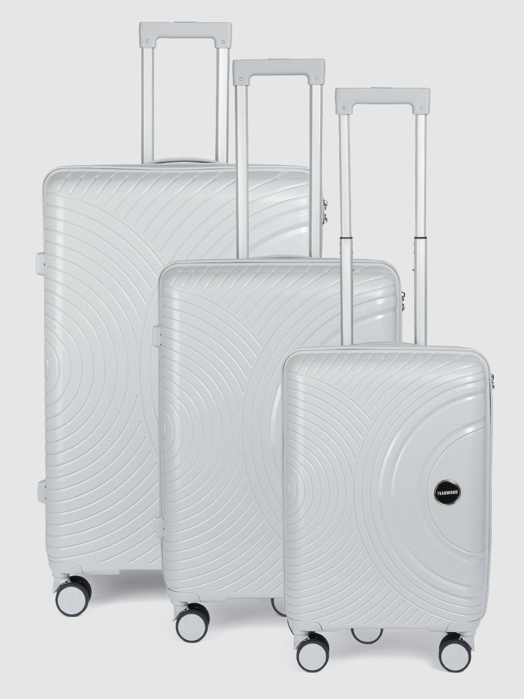 Teakwood Leathers 3Pcs Halfmoon Textured 360-Degree Rotation Hard-Sided Trolley Bags 191L-image-25