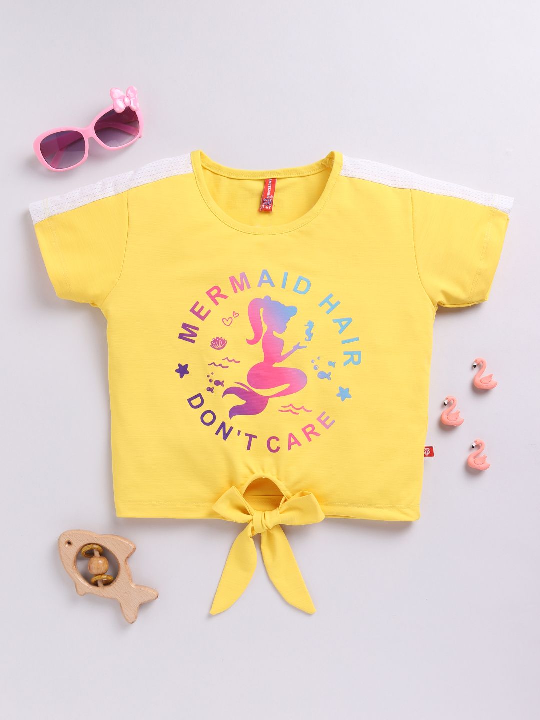 Here&Now X Game Begins Printed Waist Tie-Ups Crop Top-picture-25