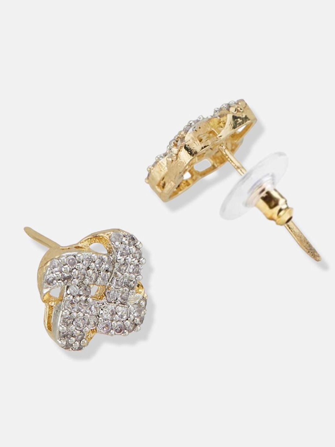 ATIBELLE Gold Plated Cubic Zirconia Studded Jewellery Set