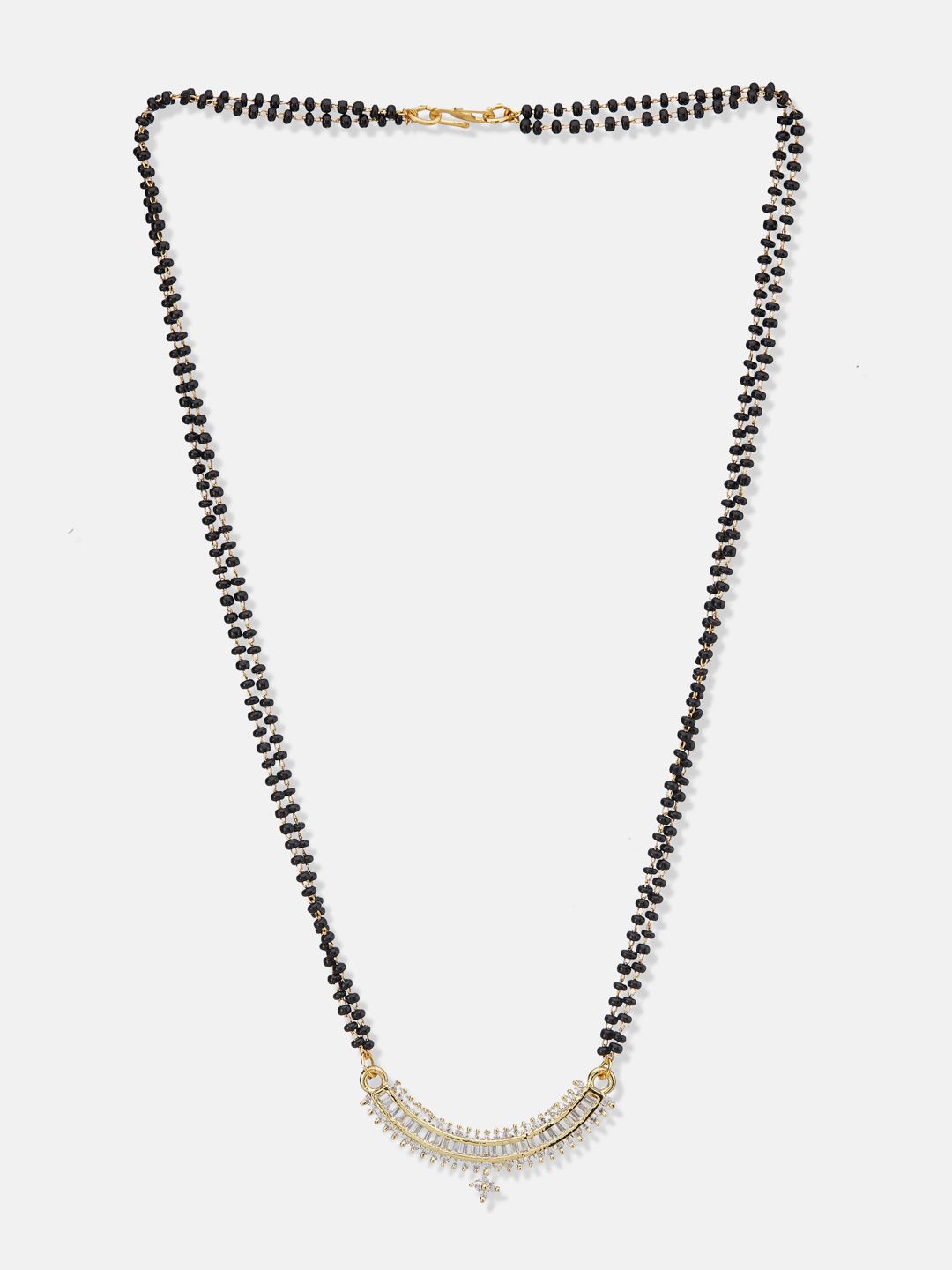 ATIBELLE Gold Plated Artificial Stones and Beads Mangalsutra