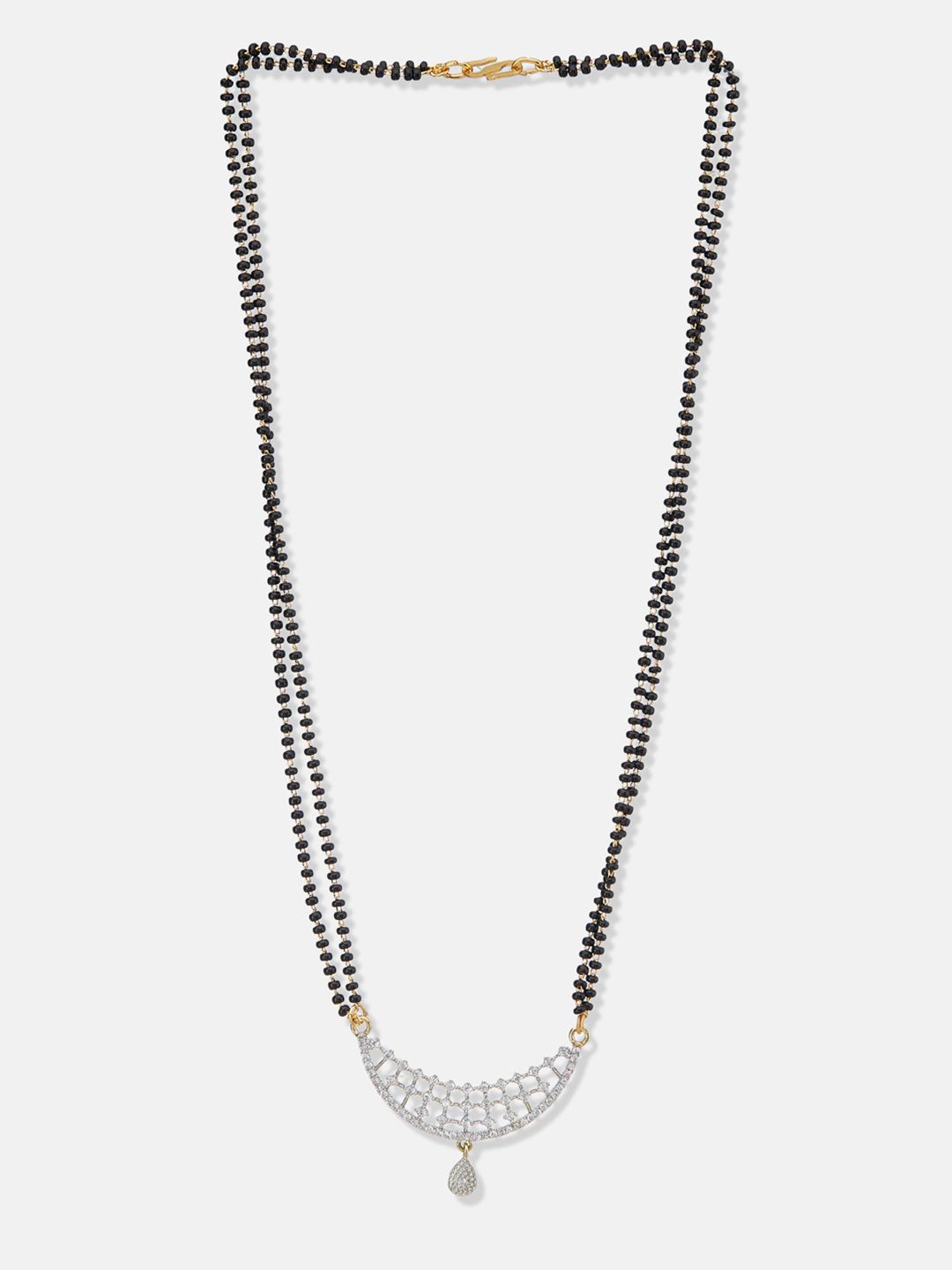 ATIBELLE Gold Plated Artificial Stones and Beads Mangalsutra
