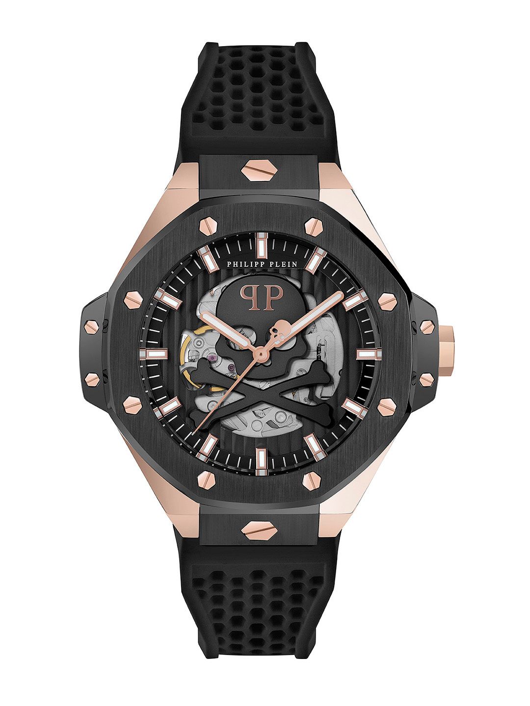 PHILIPP PLEIN Men Brass Skeleton Dial & Straps Analogue Automatic Motion Powered Watch PWPFA0224-picture-18