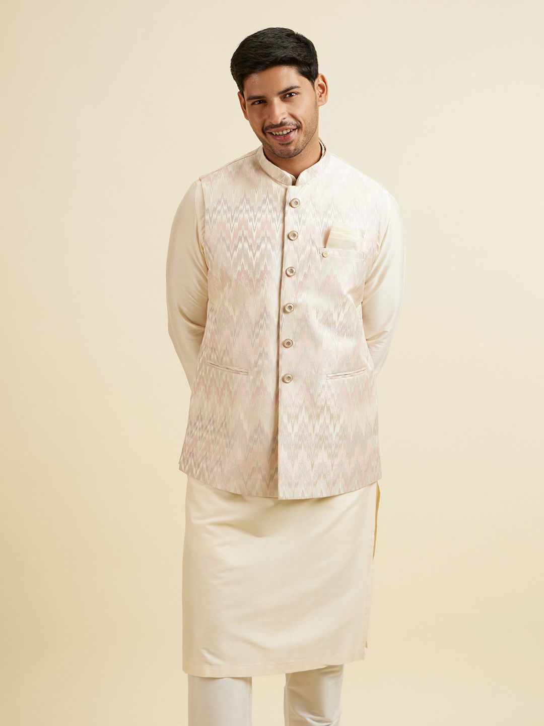 Manyavar Woven Design Nehru Jacket-picture-36