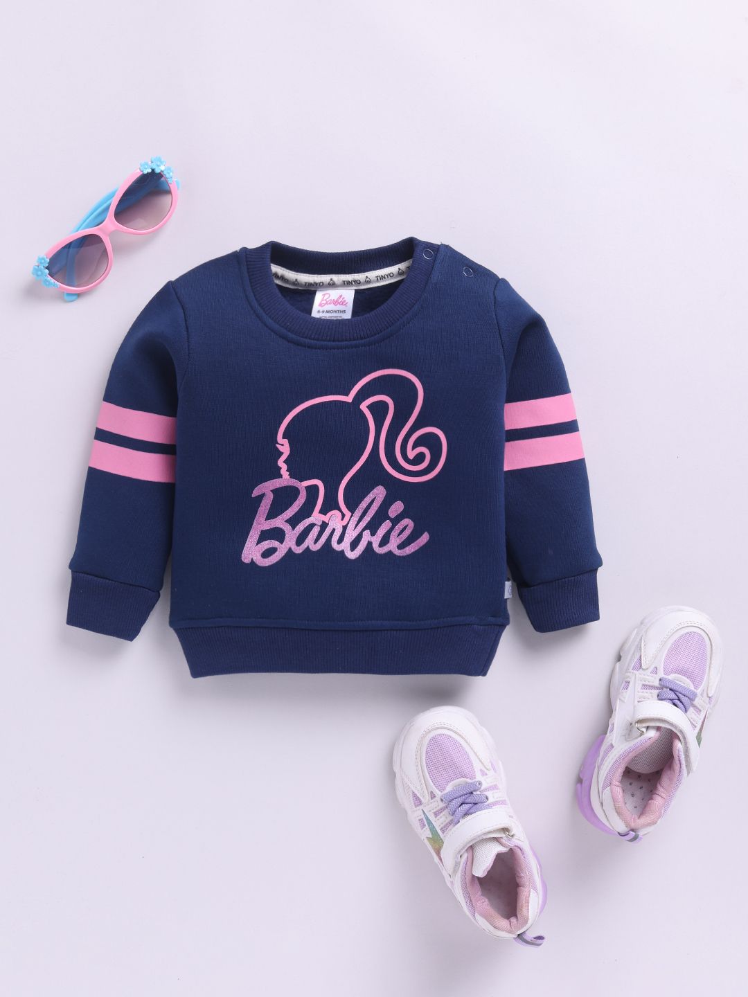 YK X Tinyo Infant Girls Barbie Printed Sweatshirt-picture-22