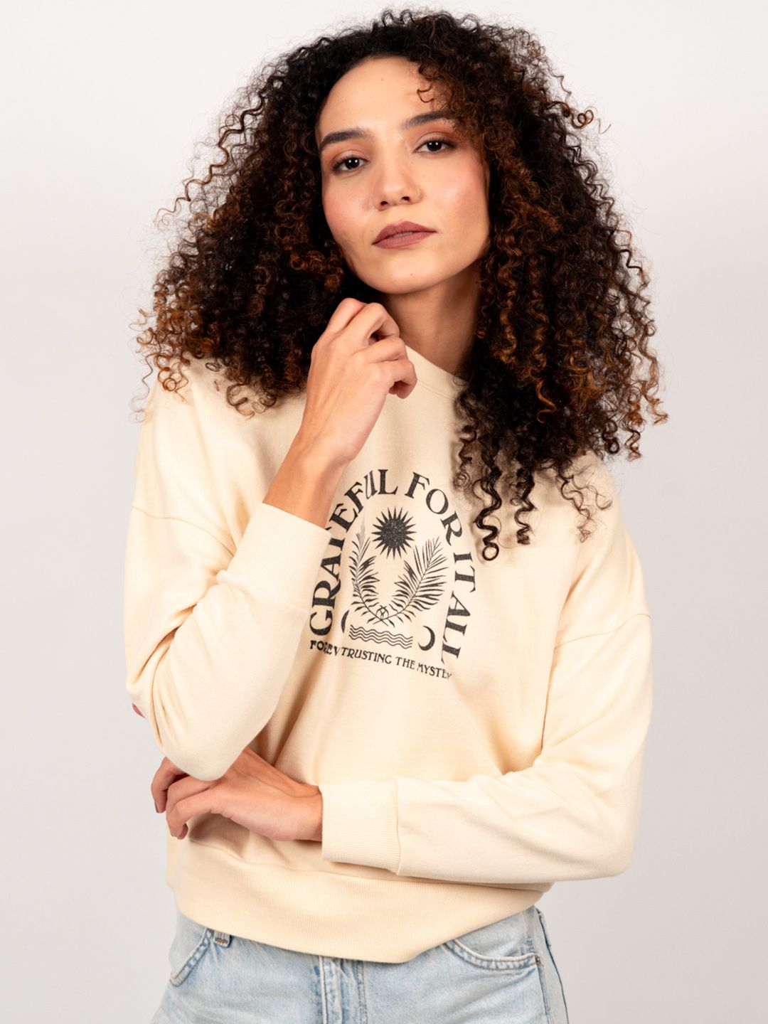 Strong And Brave Women Printed Sweatshirt-image-47