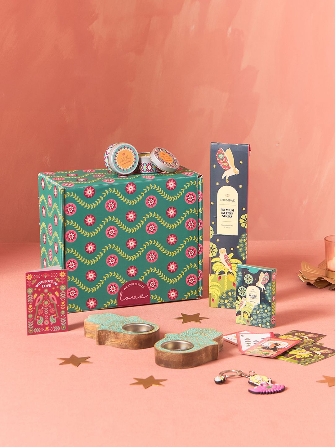 Chumbak Beige & Transparent 7 Pieces Festive Home Gift Set-image-28