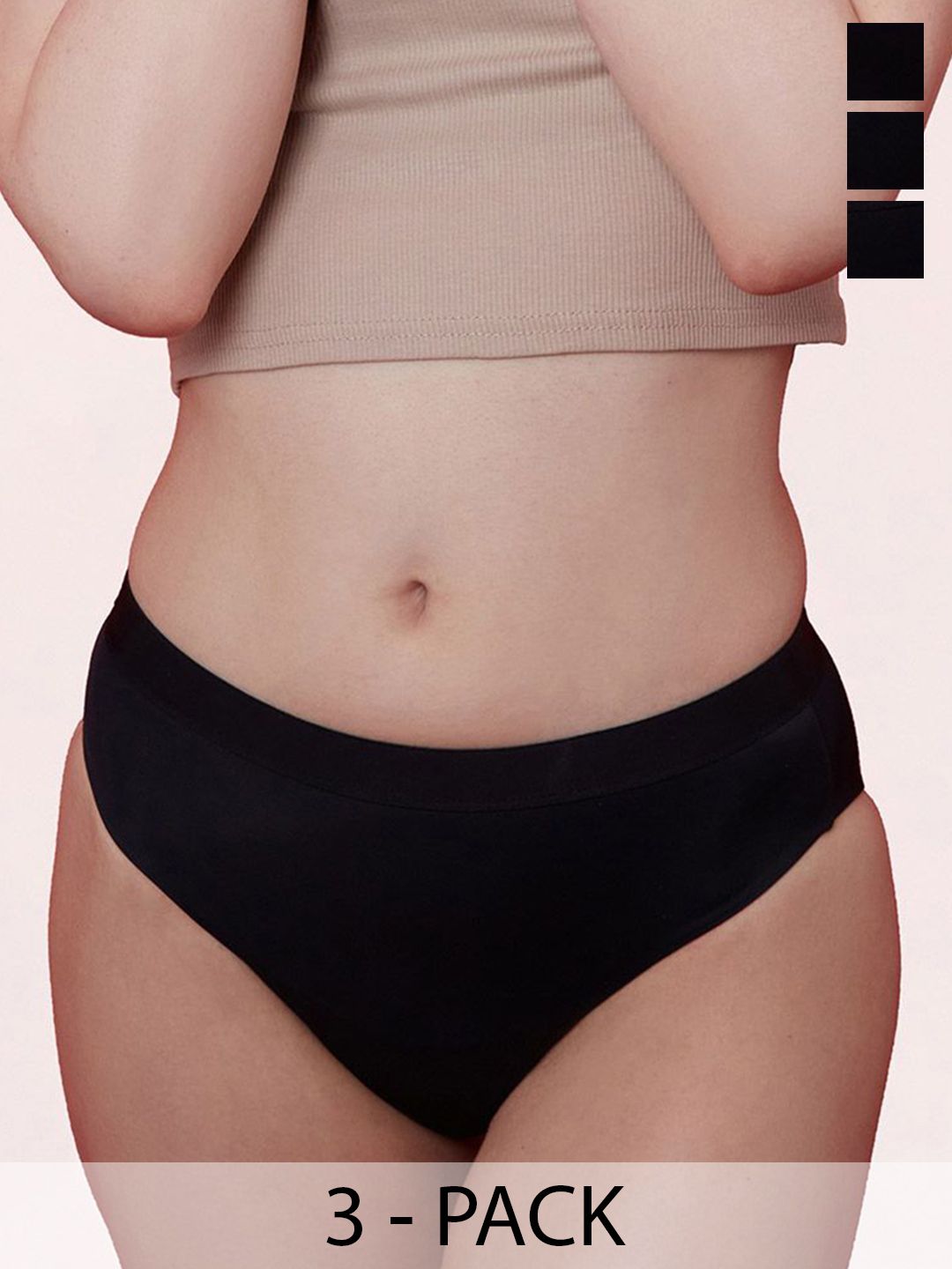 Sanity Pack Of 3 High-Rise Basic Briefs-image-25