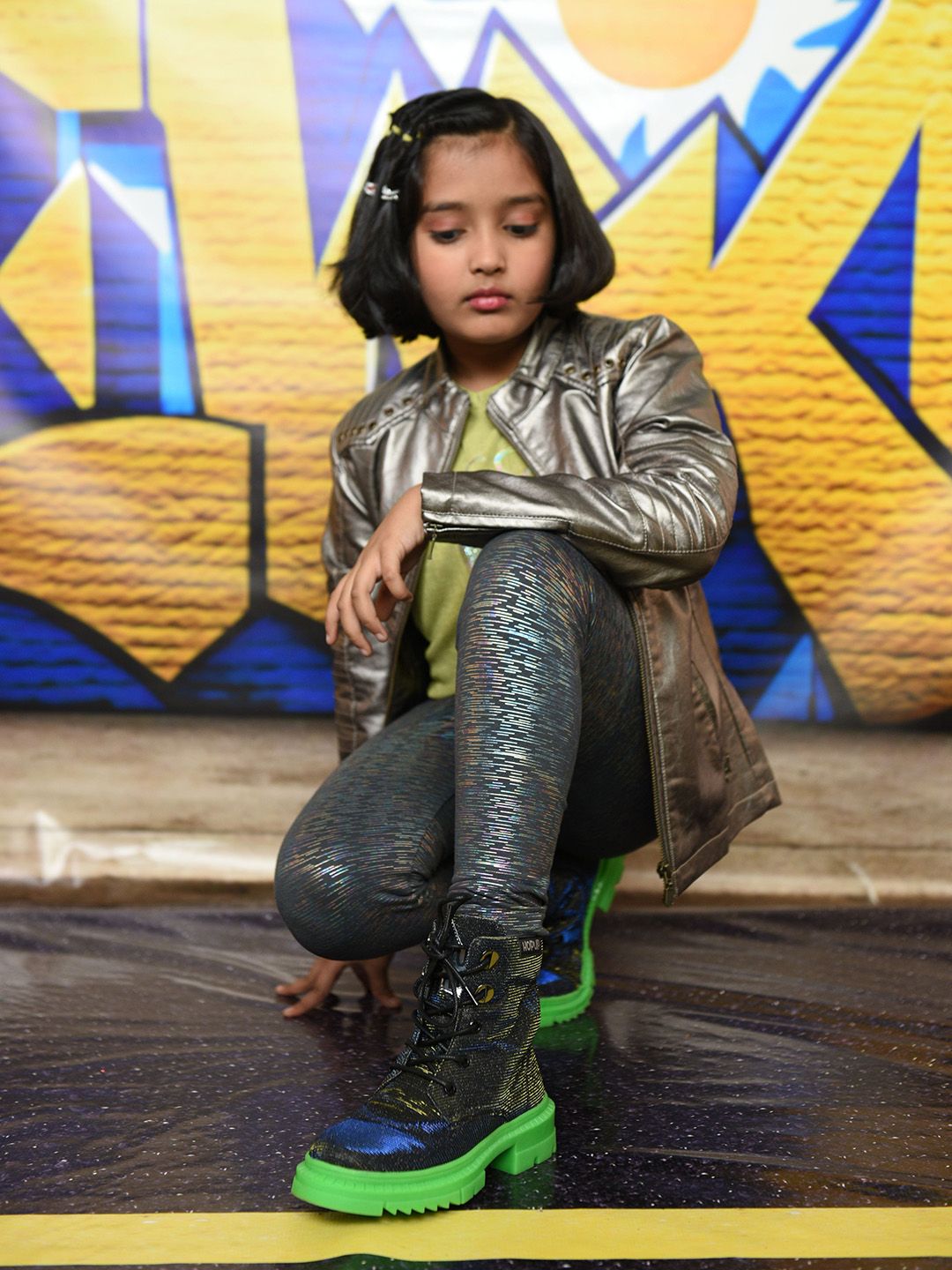 HOPUP Kids Embellished Chunky Boots