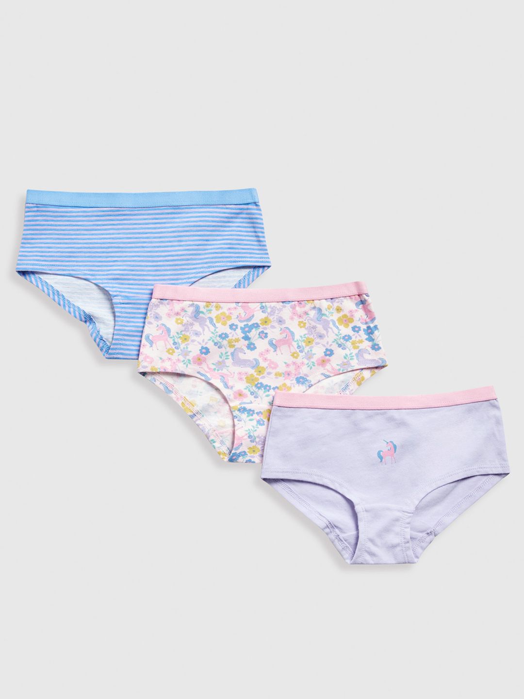 mothercare Girls Pack Of 3 Mid-Rise Hipsters Panty Brief-picture-21
