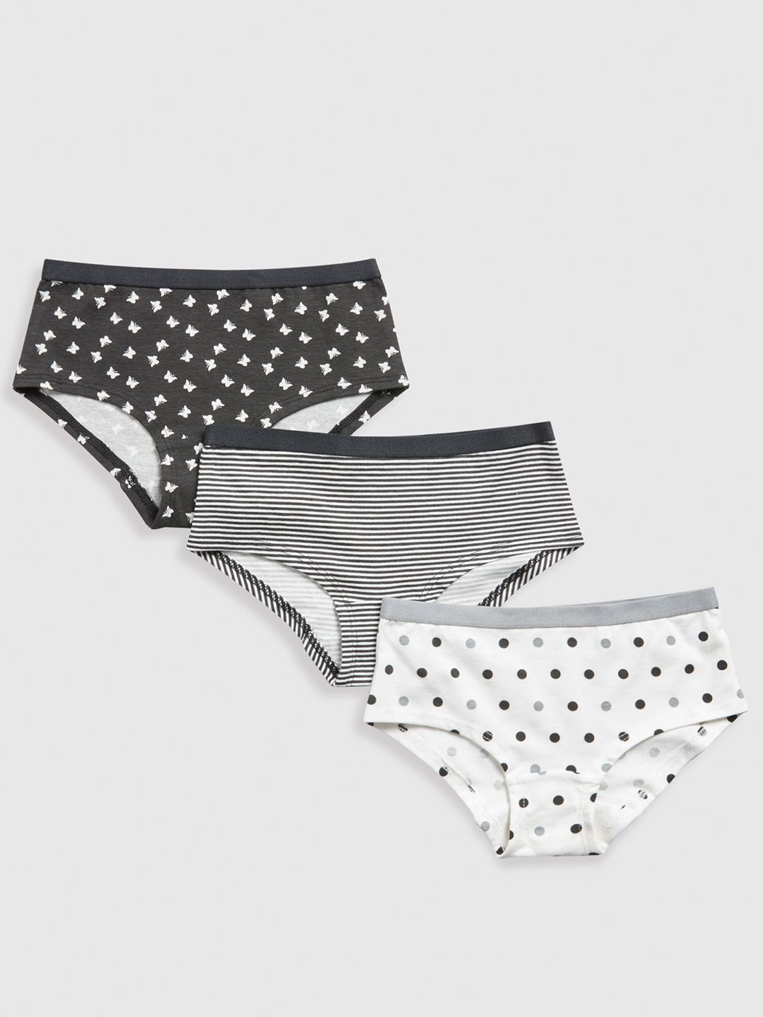 mothercare Girls Pack Of 3 Printed Hipster Briefs JM080-picture-39