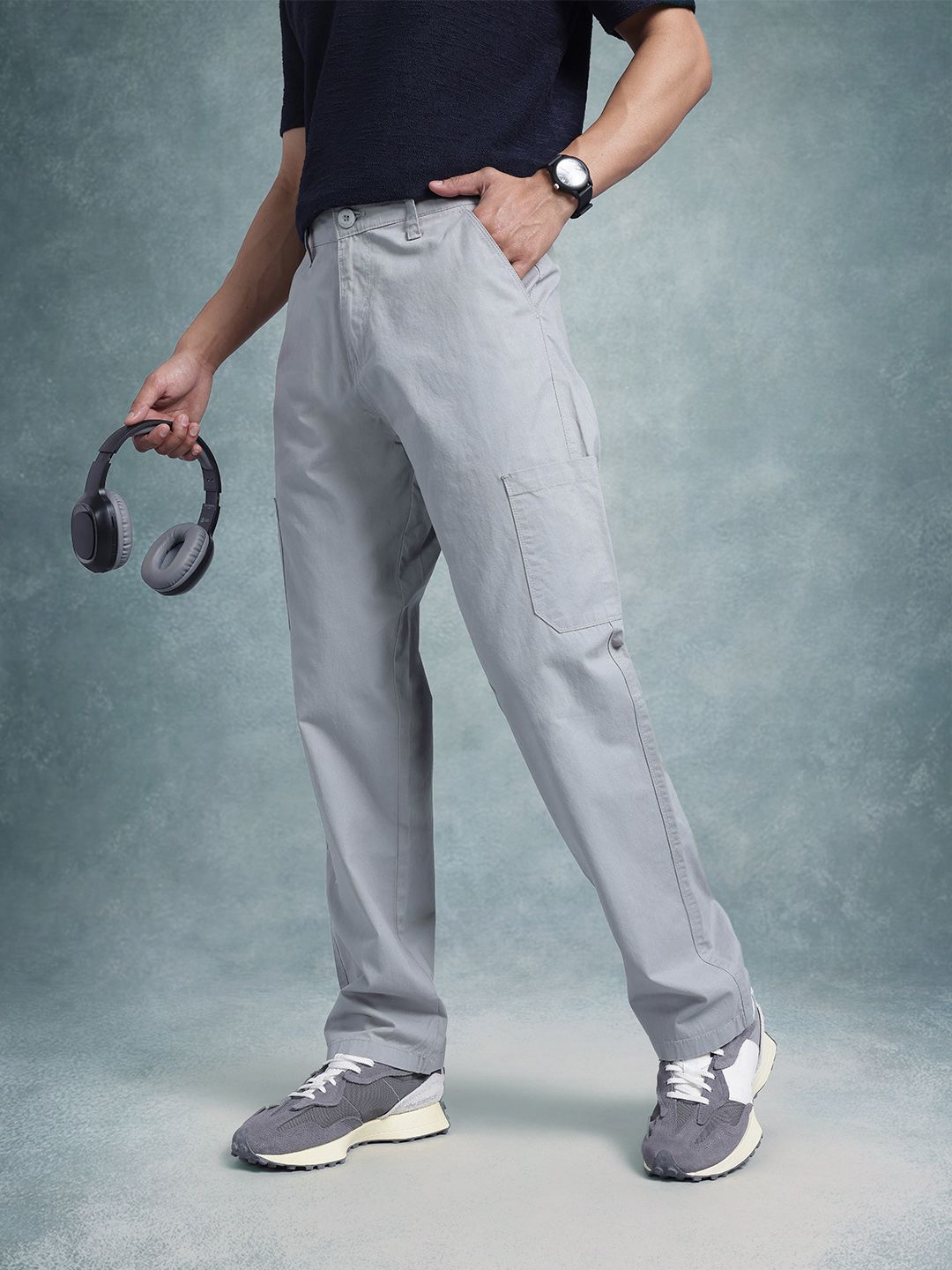 The Roadster Life Co. Men Pure Cotton Straight Fit Cargos-picture-28