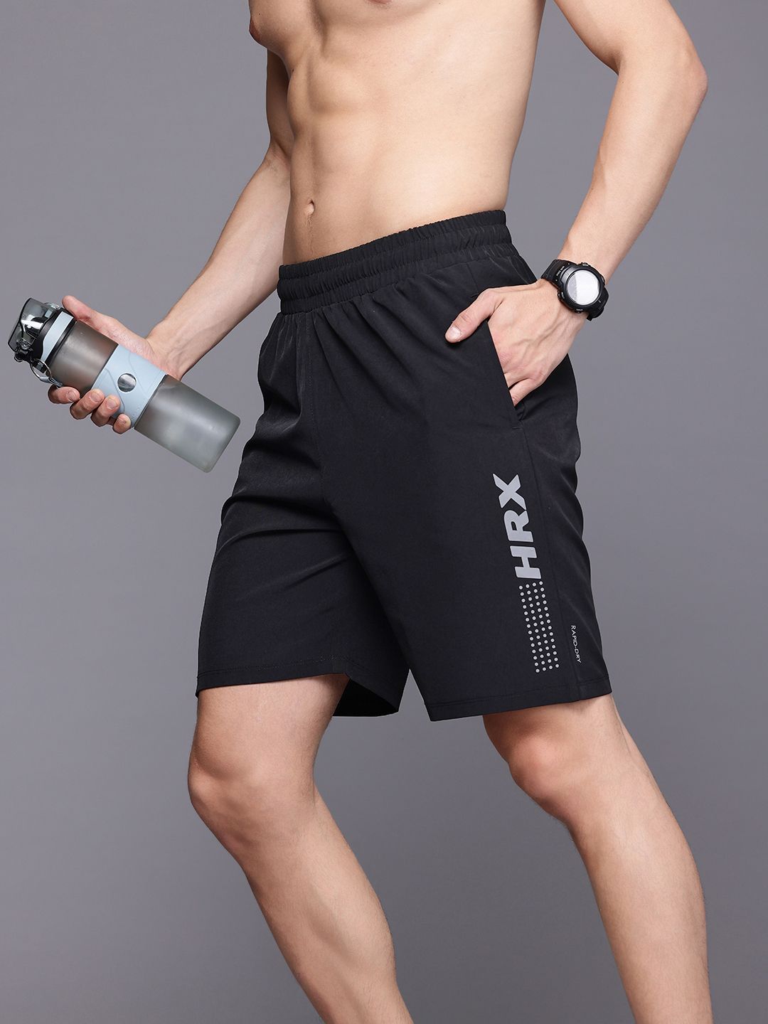 HRX by Hrithik Roshan Men Typography Training Shorts-picture-40