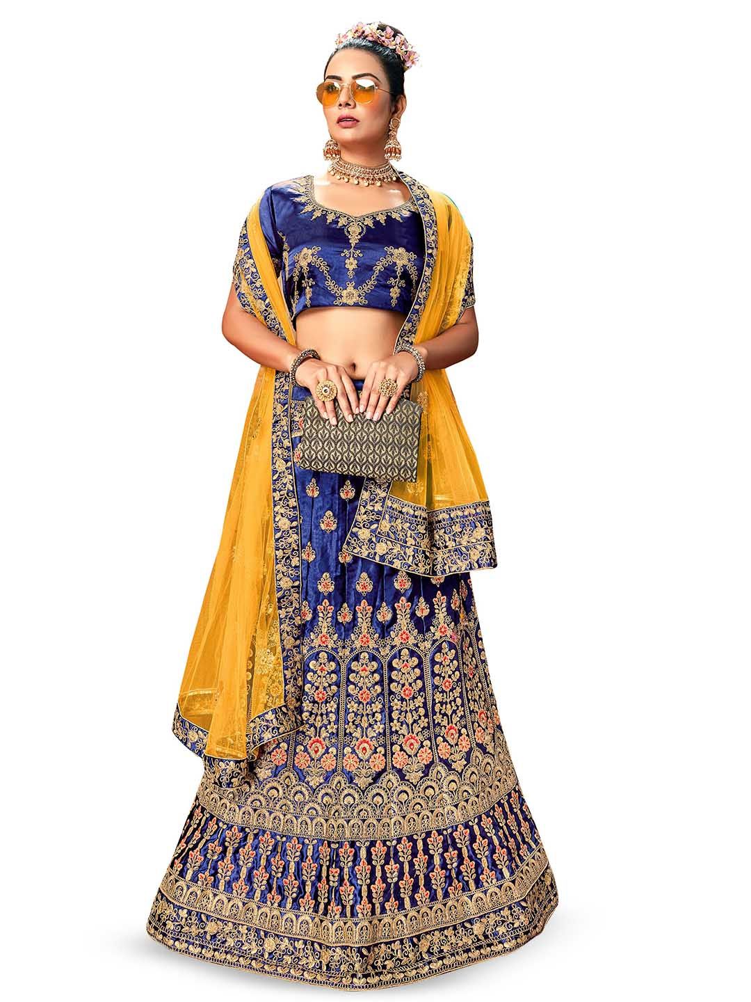 Maroosh Embroidered Thread Work Unstitched Lehenga & Blouse With Dupatta-picture-10