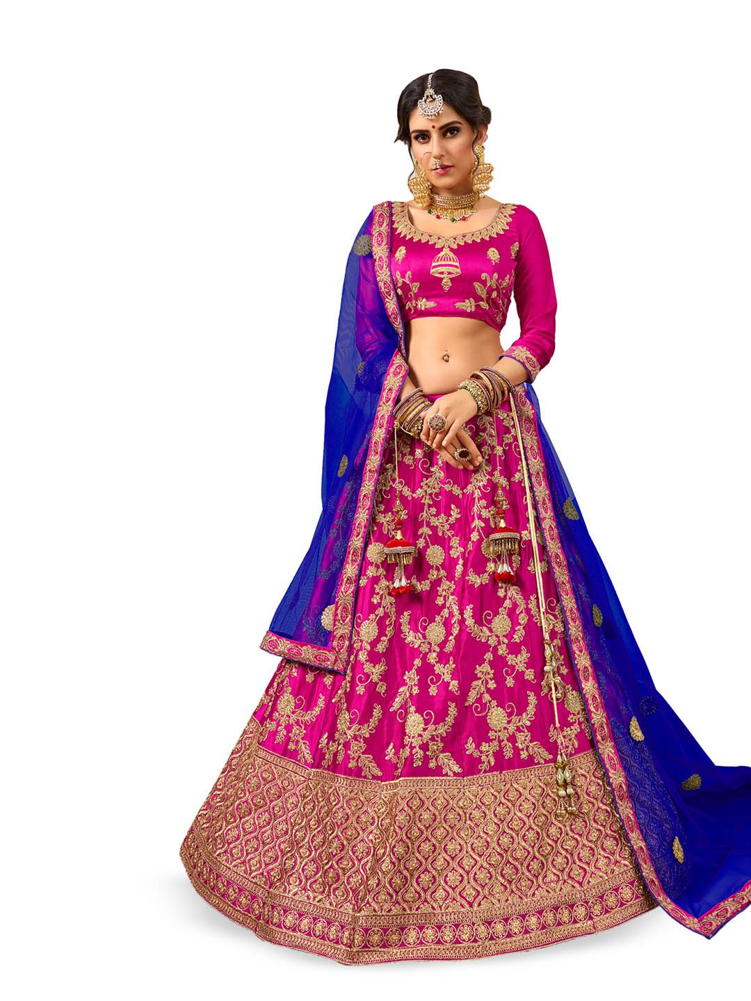 Maroosh Embroidered Thread Work Unstitched Lehenga & Blouse With Dupatta-picture-30