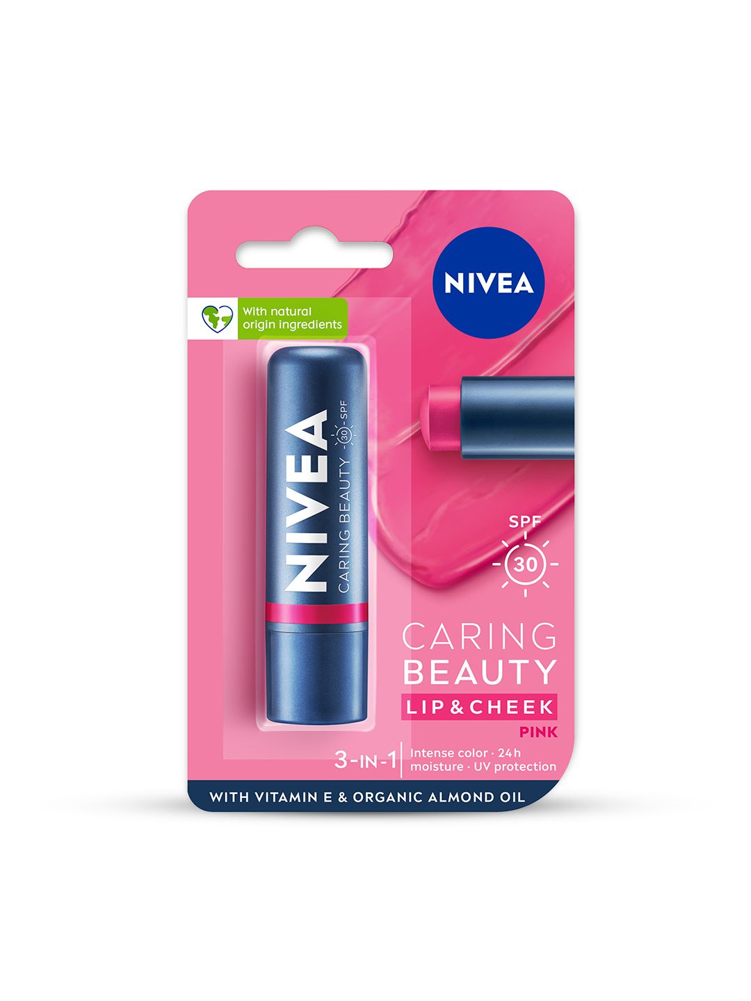 Nivea Caring Beauty SPF 30 Lip & Cheek Tint Balm with Shea Butter & Almond Oil - Pink-picture-11