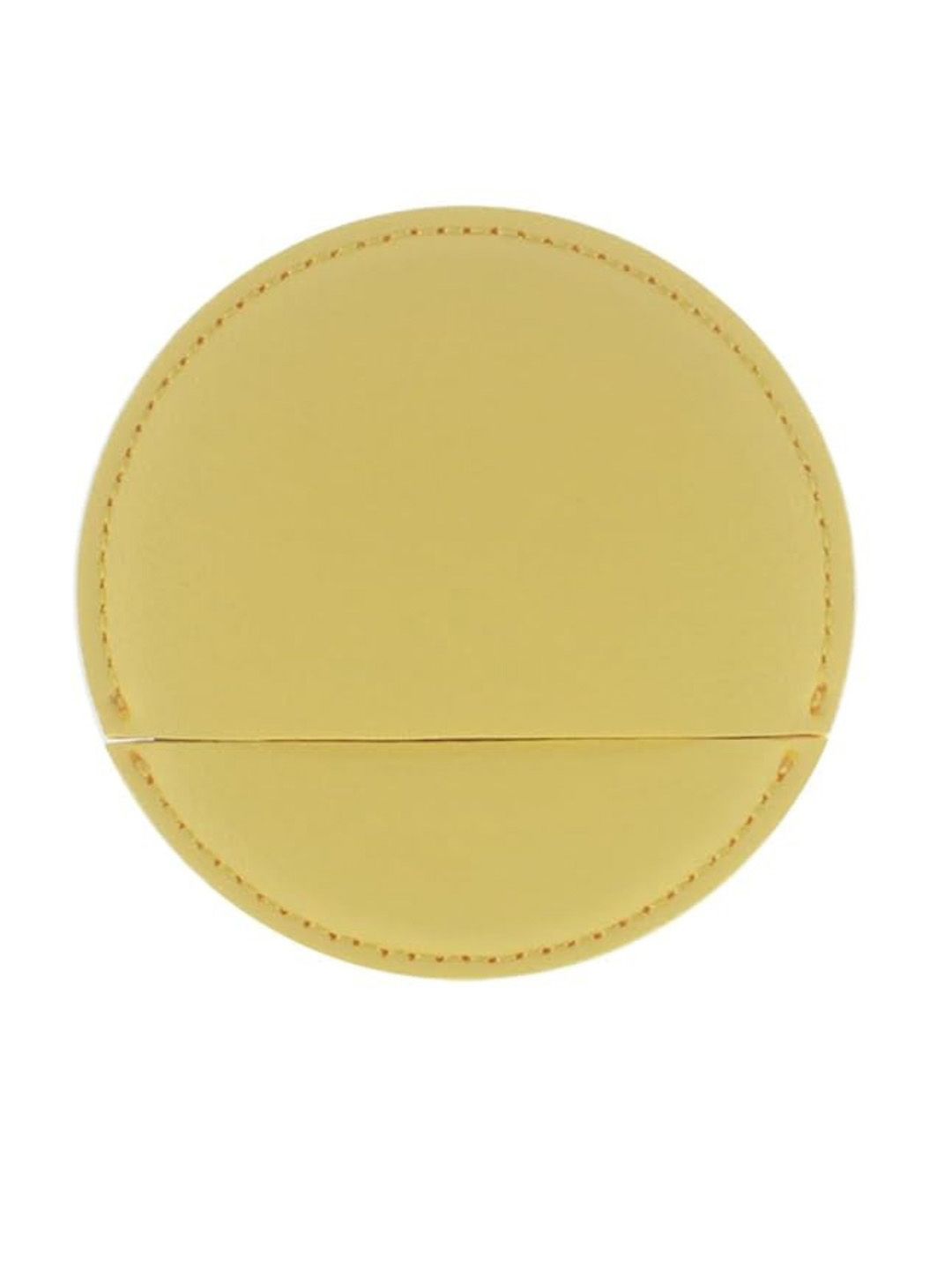 We3 Yellow Round Stainless Steel Pocket Compact Mirror-picture-27