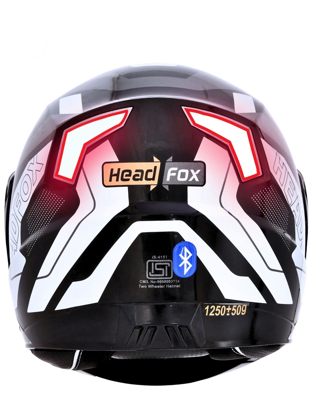 HEADFOX Graphic Printed With Flash Light Modes Smart Bluetooth Helmet