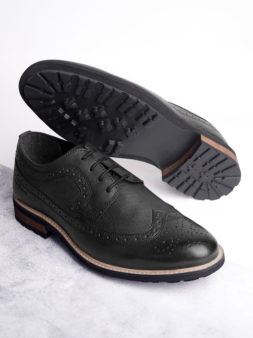 LOUIS STITCH Men Egyptian Crust Leather Lace-Up Brogues-picture-55