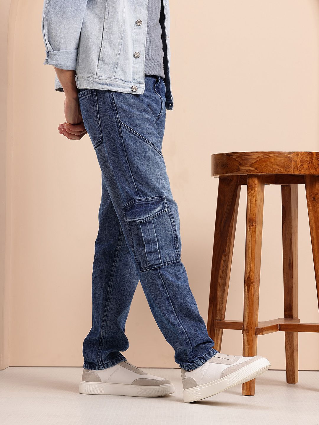 Mast & Harbour Men Relaxed Fit Pure Cotton Jeans-picture-19